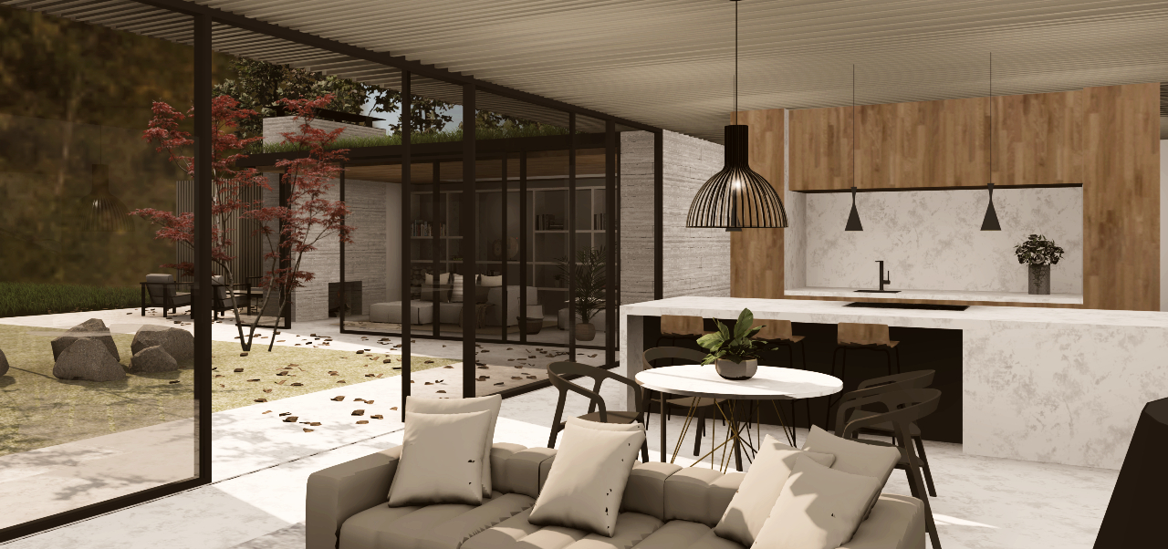 Modern timber and glass house scotland